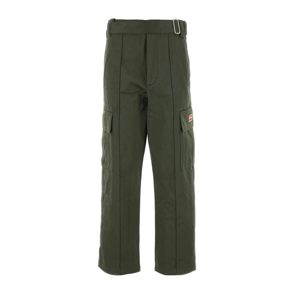 Kenzo Straight Trousers Green Dames