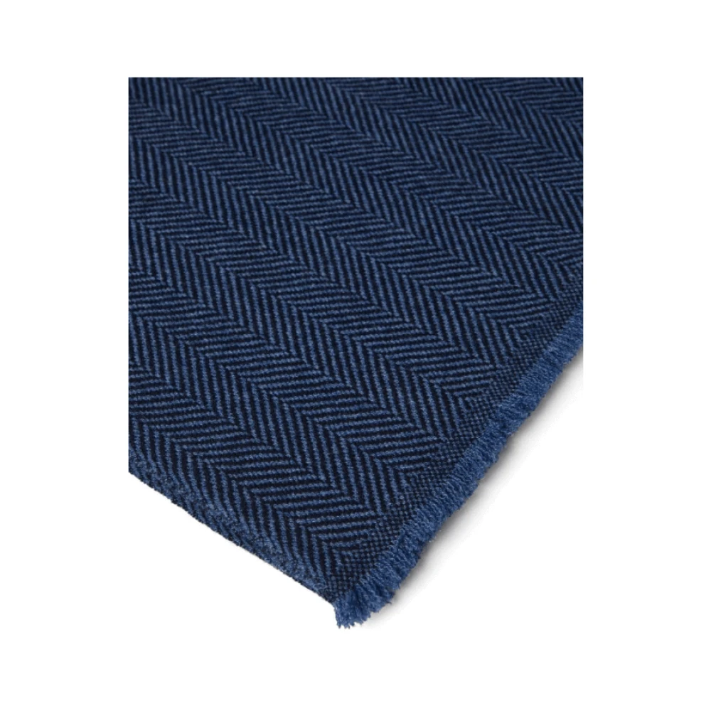 BRUNELLO CUCINELLI Marineblauwe Cashmere Textuur Sjaal Blue Dames