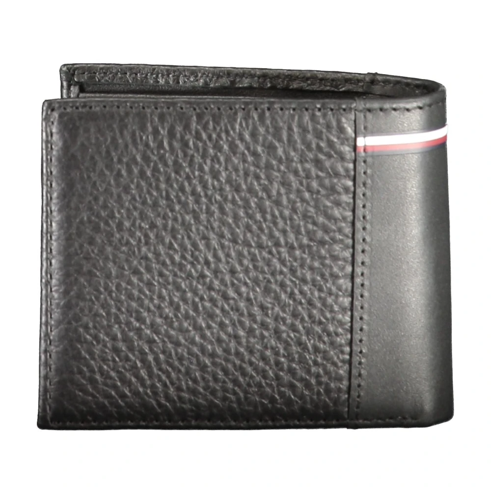Tommy Hilfiger Heren Portemonnee Zwart Contrast Details Logo Black Heren