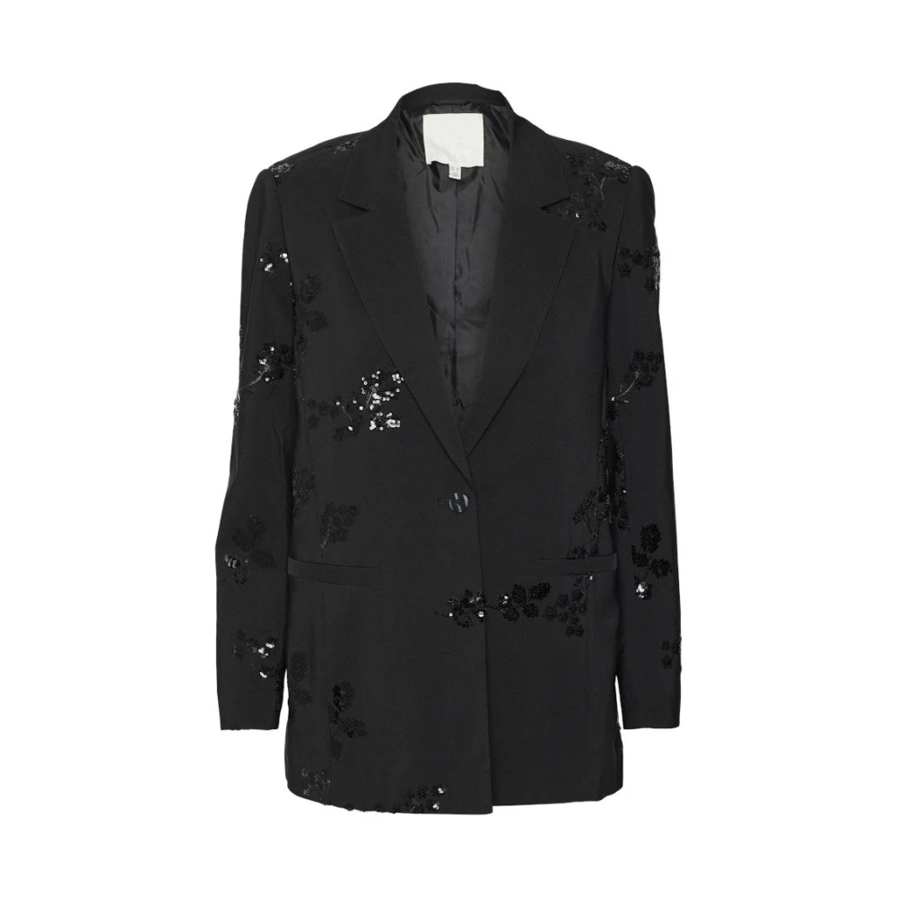 Vero Moda Versierde Losse Blazer in Zwart Black Dames