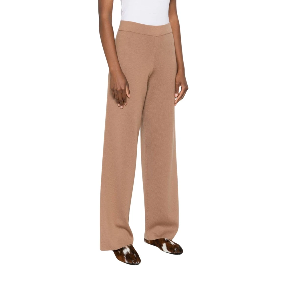 Fabiana Filippi Women's Brown Wide Trousers,, Camel Trousers, Stylish And True To Medium