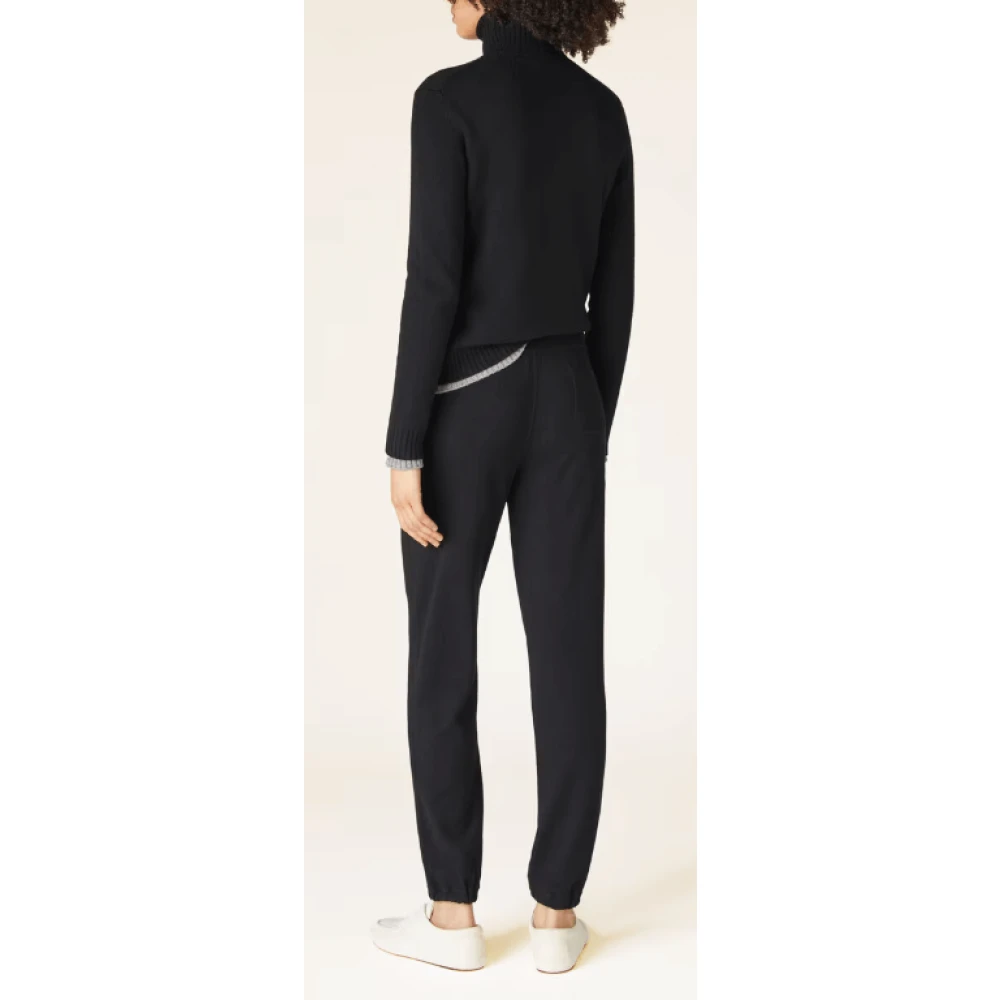 Loro Piana Kasjmier Gebreide Zwarte Broek Black Dames