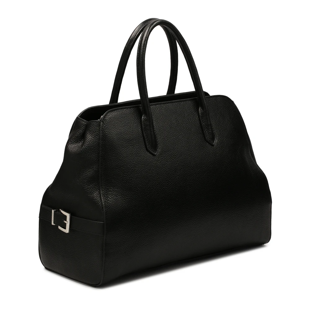 Kazar Grote stedelijke handtas met minimalistische handvatten Black Dames