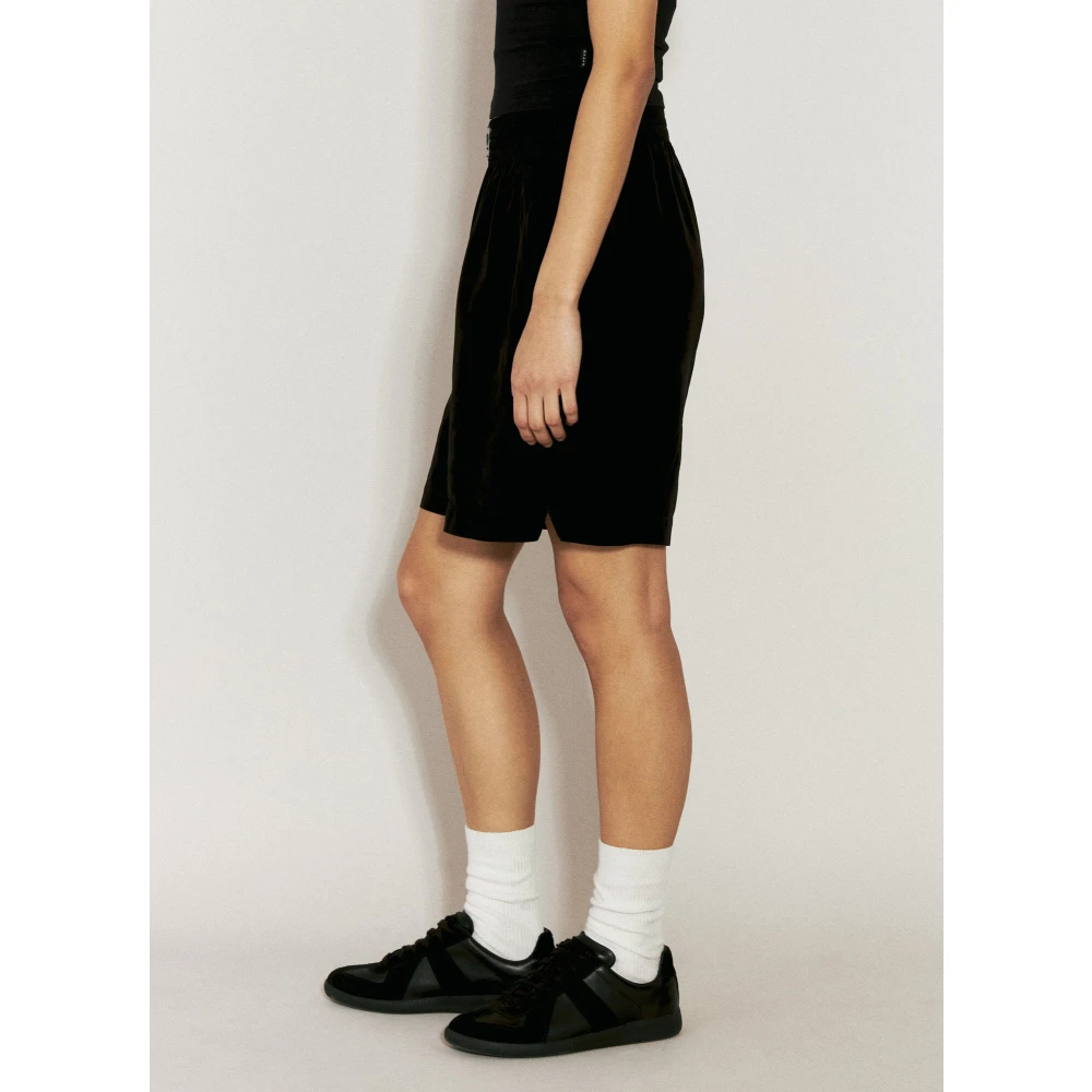 Eytys Logo Patch Mid Rise Shorts Black Heren
