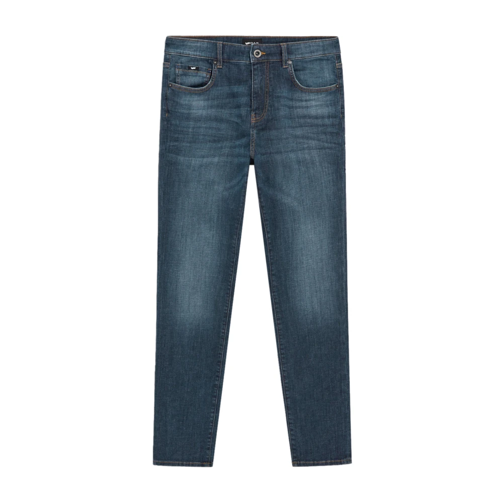 Gas Men's Blue Slim Fit Jeans, W31, Albert Simple Slim Jeans