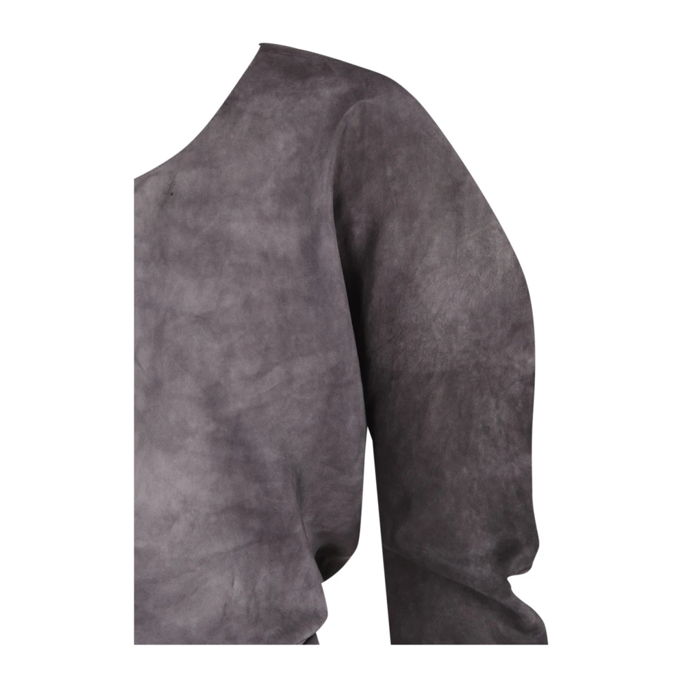 Cortana Lila Zijden Habotai Top Gray Dames