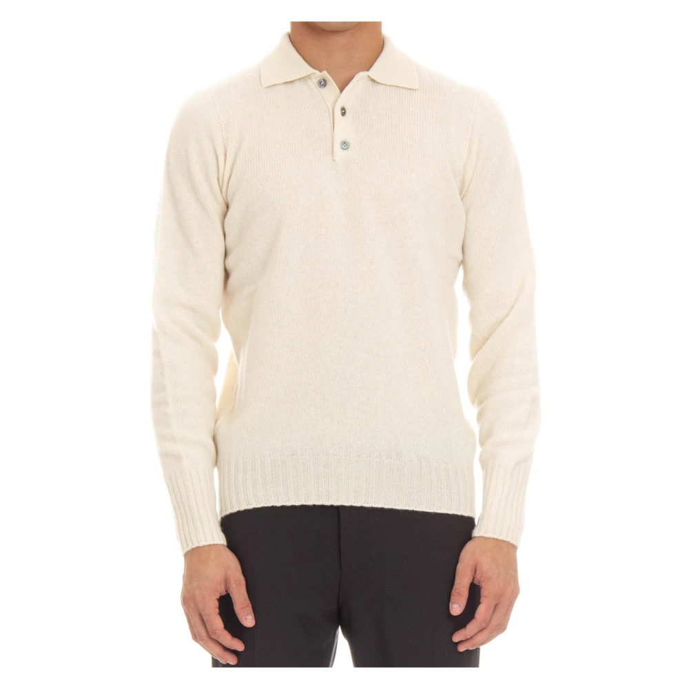 Drumohr Polo Sweater Cream Beige Heren