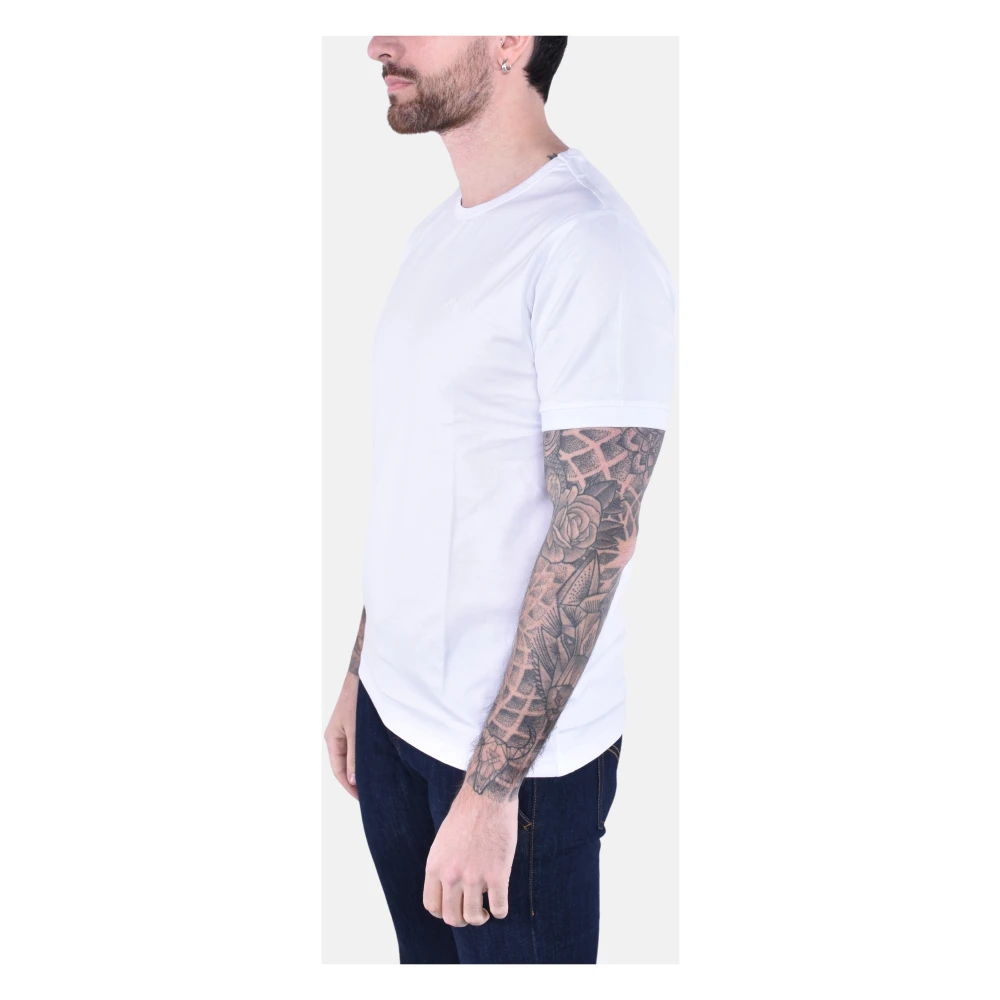 Sun68 Gemerceriseerd Jersey T-shirt Korte Mouw White Heren