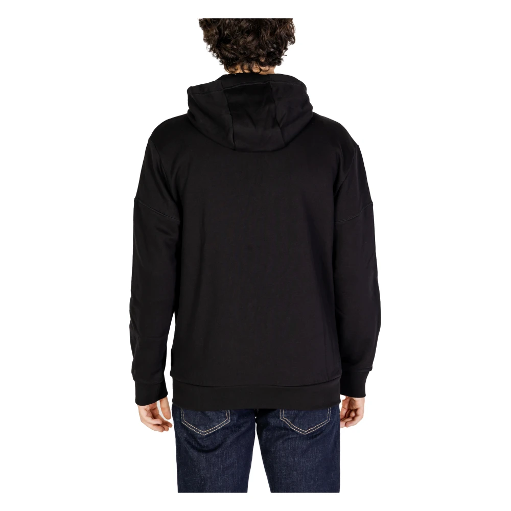 Emporio Armani EA7 Zwarte Zip-Up Hoodie Black Heren