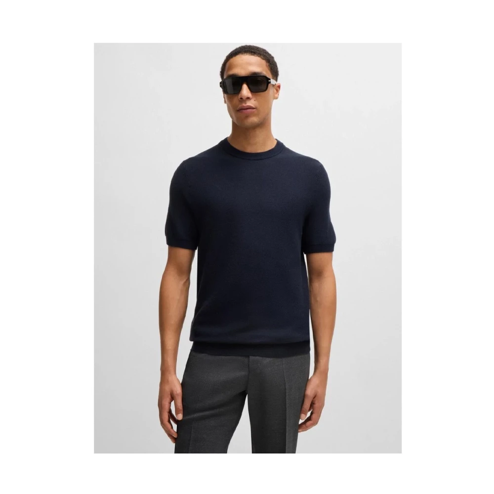 Boss Orange Stijlvolle Vesta voor modeliefhebbers Blue Heren