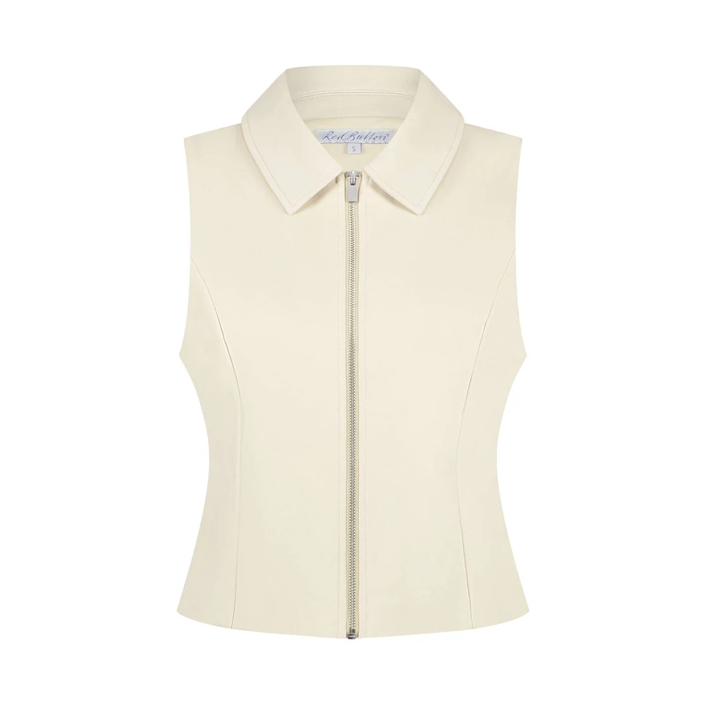 Red Button Ritssluiting Gilet Srb4490 Beige Dames