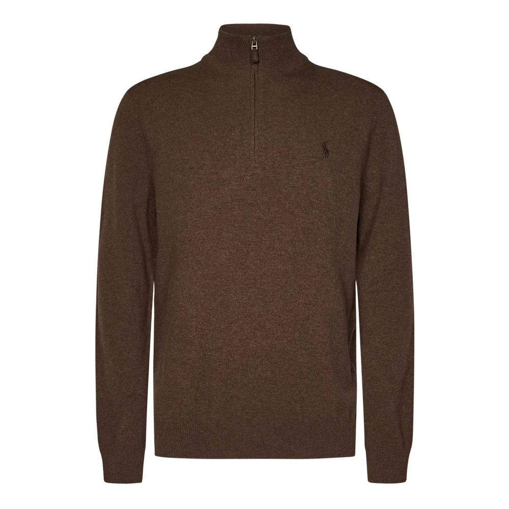 Polo Ralph Lauren Bruine wollen coltrui sweatshirt Aw24 Brown Heren