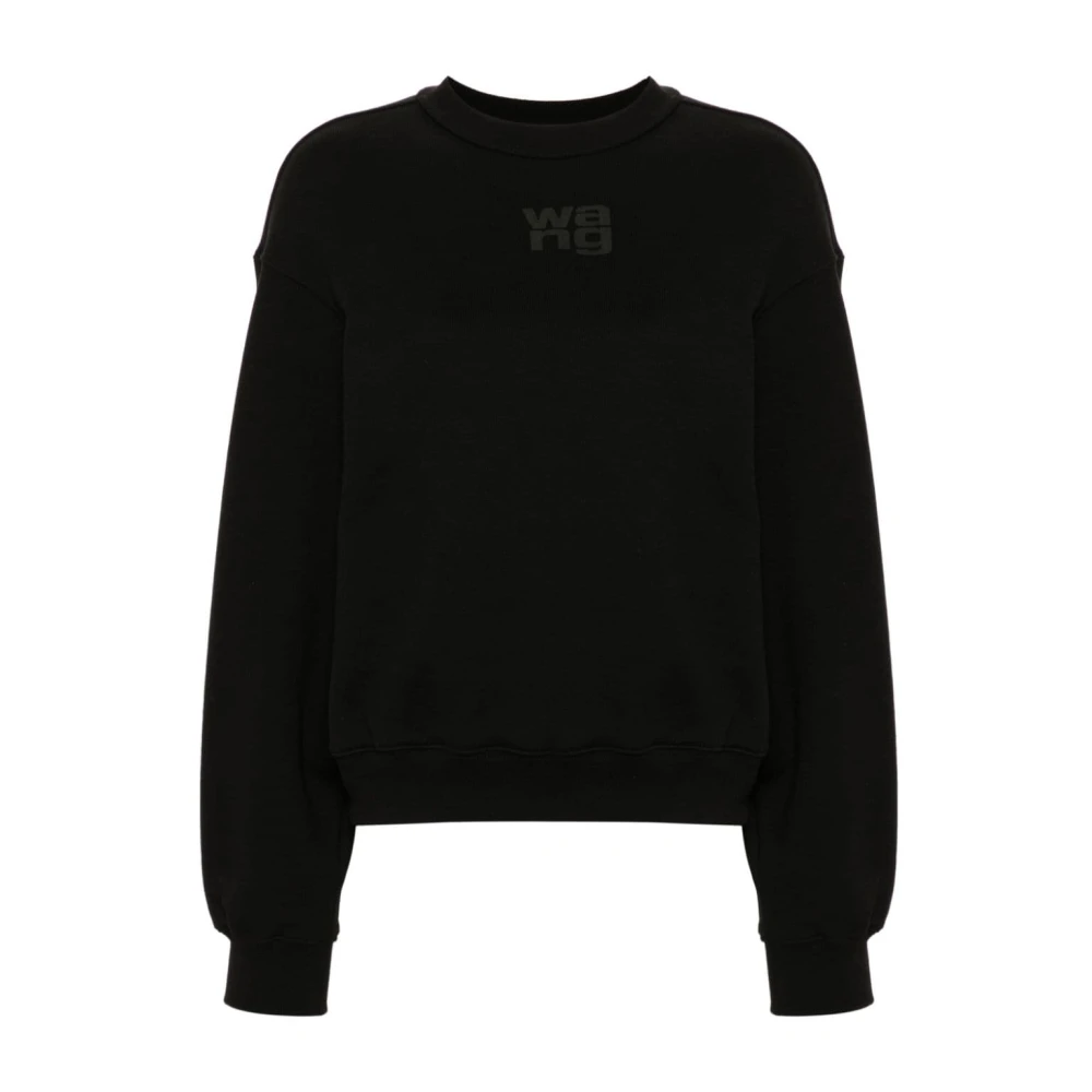 Alexander Wang Women's Black Sweatshirts, M, Jumper With Ribbed Details