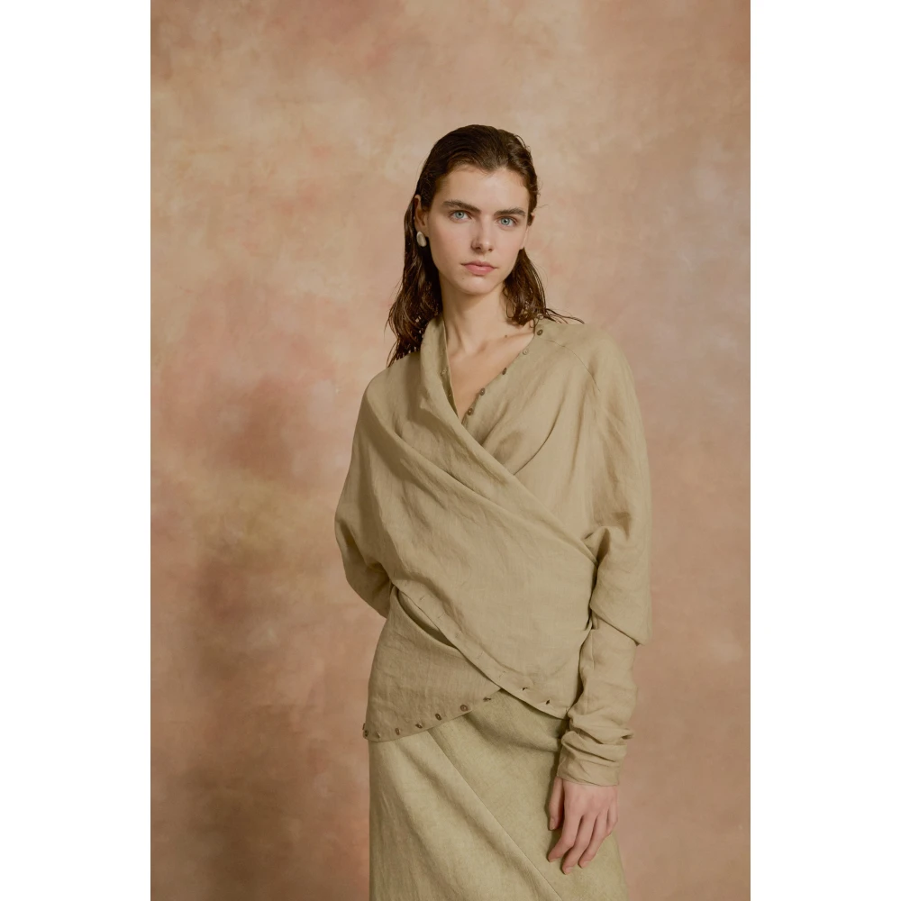 Cortana Piano transformeerbare groene salieblouse Green Dames