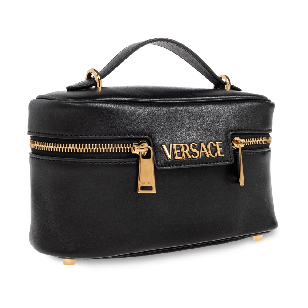 Versace Leren handtas Black Dames