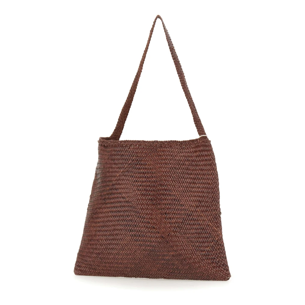 Dragon Diffusion Tabak Leren Tote Tas Brown Dames