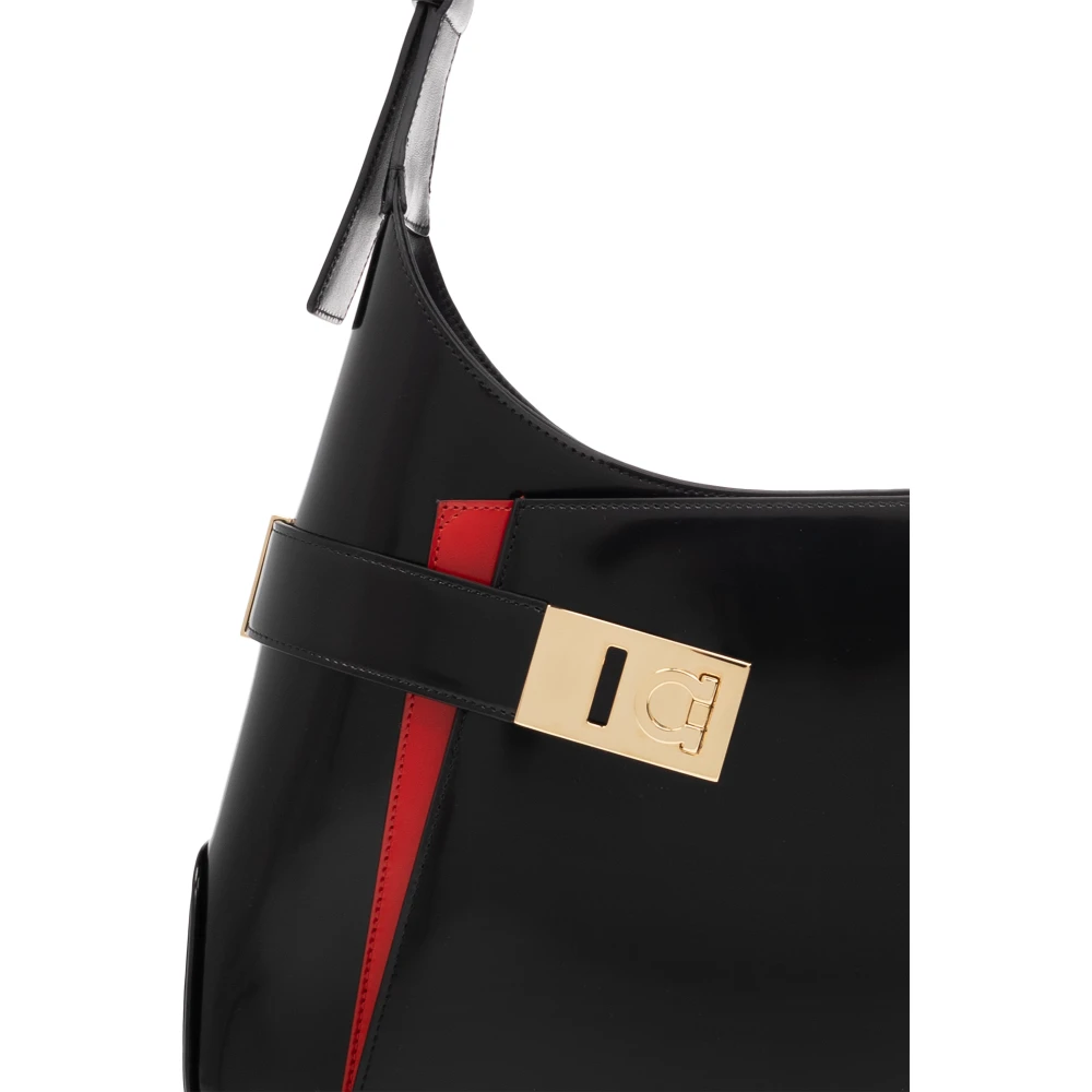 Salvatore Ferragamo Schoudertas Arch Black Dames