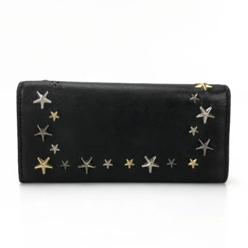 Jimmy Choo Pre-owned Leather wallets Black Dames