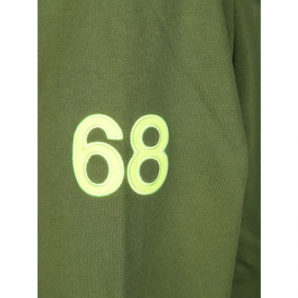 Sun68 Hoodie met fluorescerende logoprint Green Heren