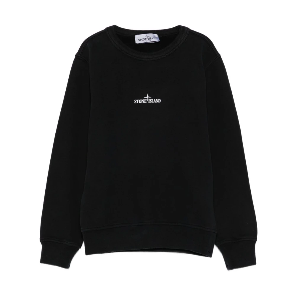 Stone Island Black Maglie Sweatshirt - Male - Kids Sweatshirts - 8 Y - Kids