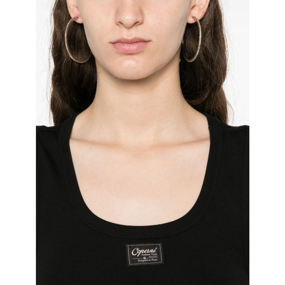 Coperni Zwarte U-hals Mouwloze Top Black Dames