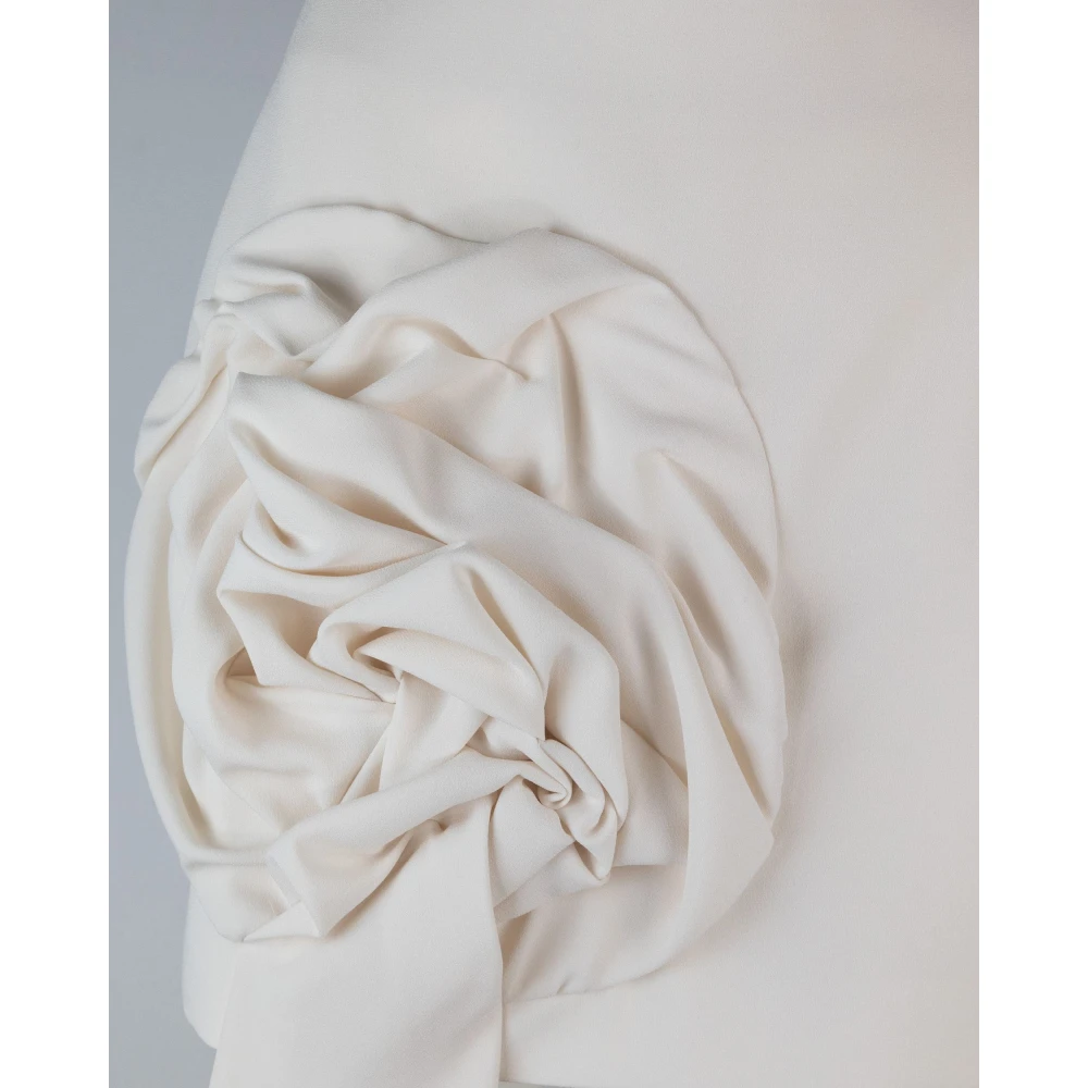Marella Witte Mini Rok Gedrapeerd Voorzijde White Dames