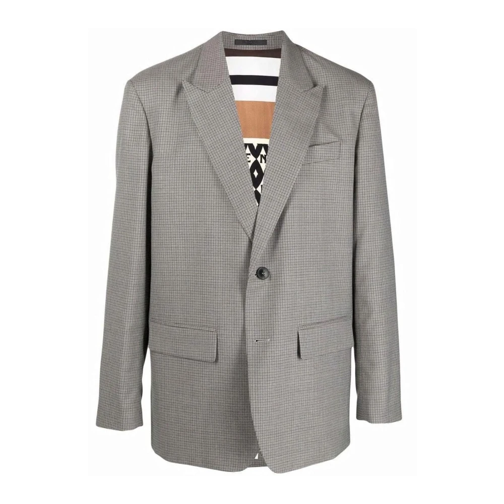 Valentino Mannelijk Grijs Houndstooth Blazer
