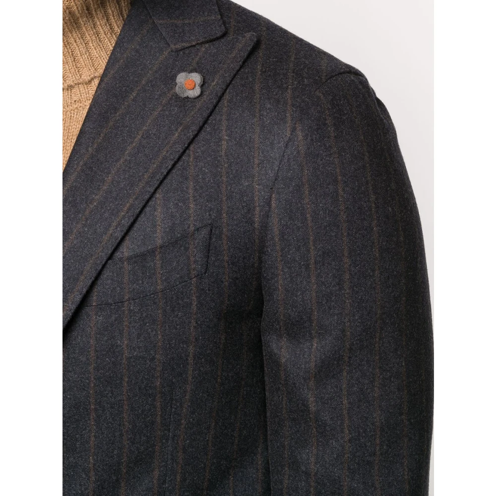 Lardini Blauwe Wol Kasjmier Blazer Blue Heren