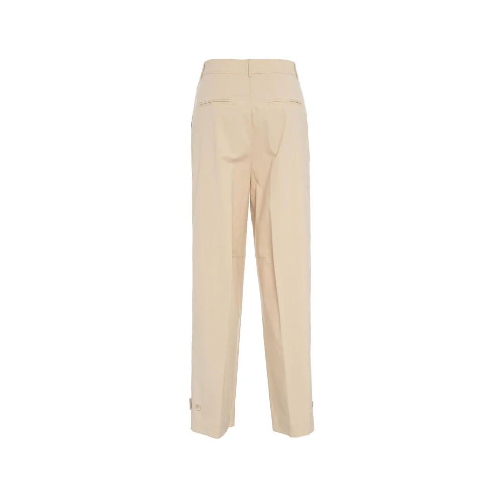 Semicouture Beige Wijde Broek Beige Dames