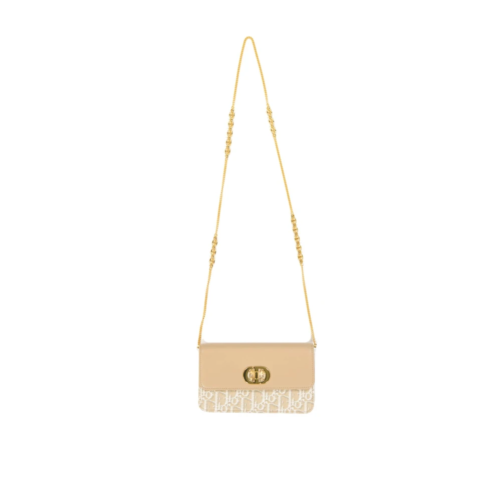 Dior, Väska, Dam, ONE Size, Läder, Monogram Axelväska Krokstängning