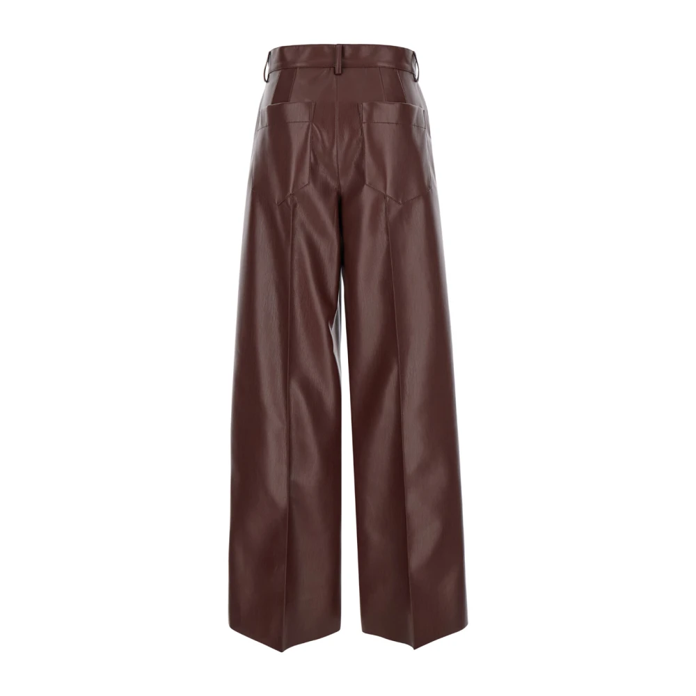 Philosophy di Lorenzo Serafini Bruine Eco Leren Wijde Pijp Broek Brown Dames