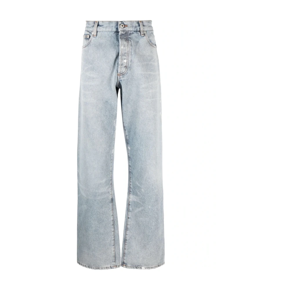 Heron Preston Blauwe Straight Jeans met 5 Zakken Blue Heren