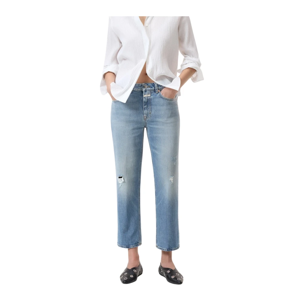 Closed Blue Straight Fit Jeans, Female, W26, Straight Jeans