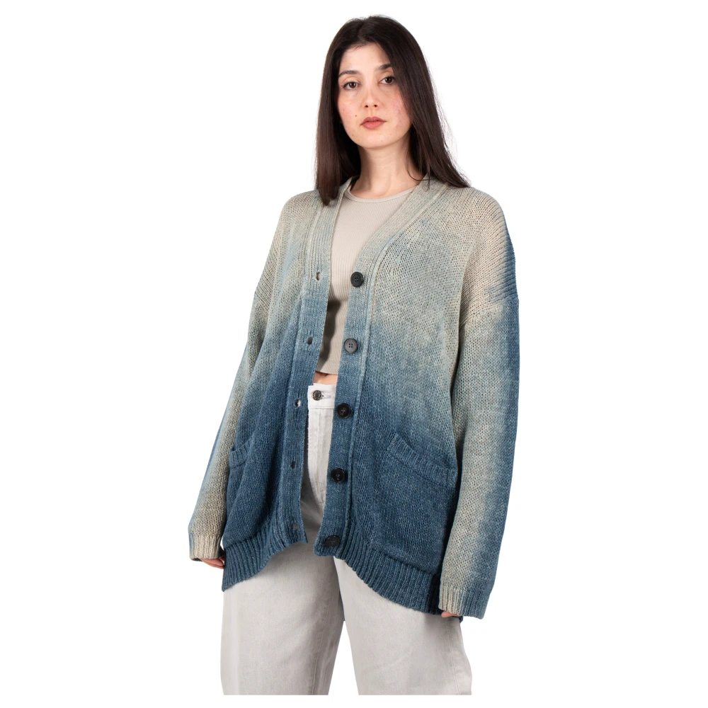 Roberto Collina Denim Effect Vest Blue Dames