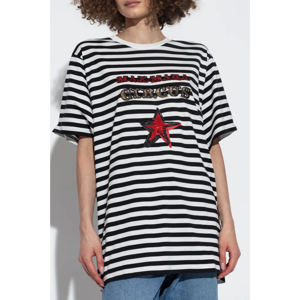 Max Mara T-shirt 'Kaki' White Dames