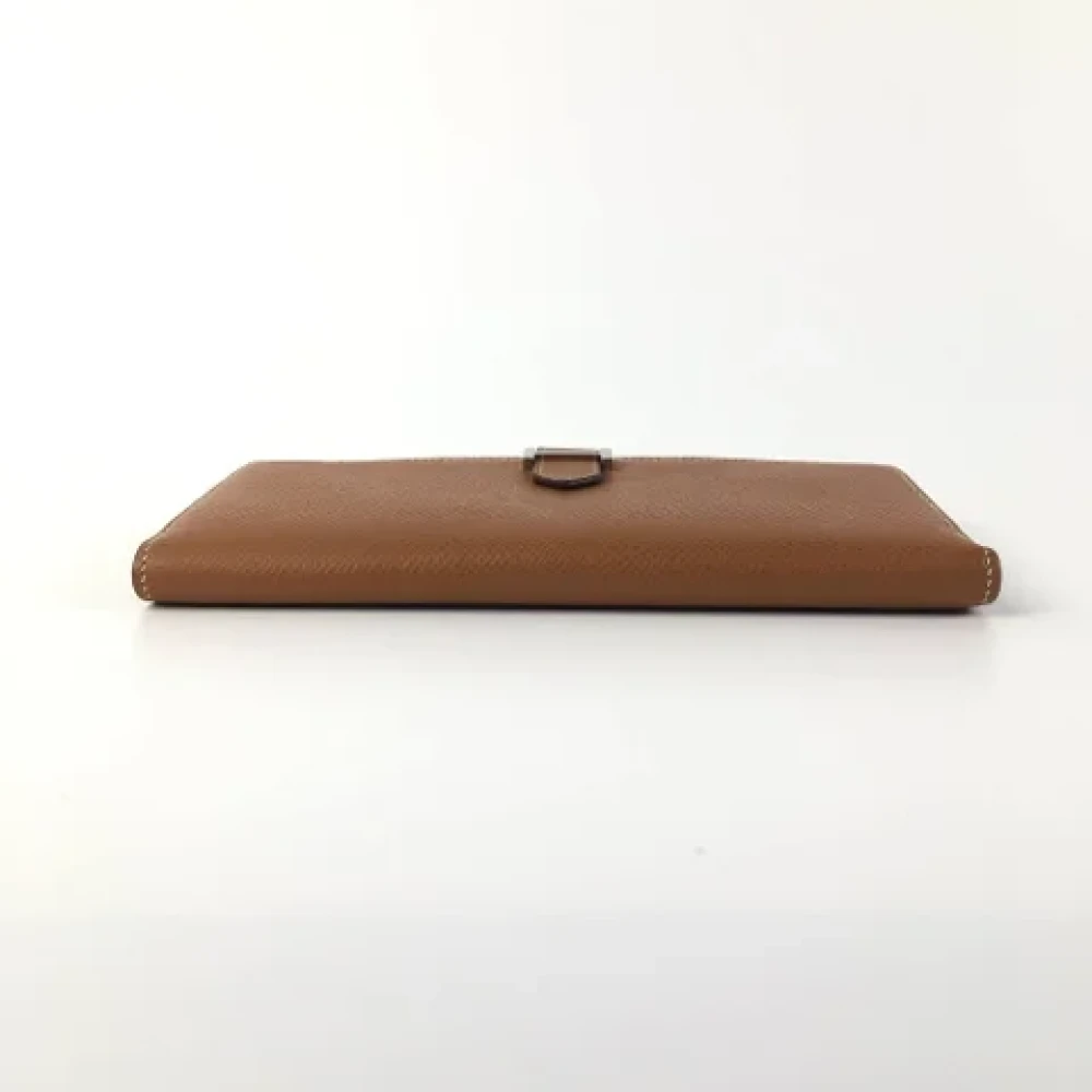 Hermès Vintage Pre-owned Leather wallets Brown Dames