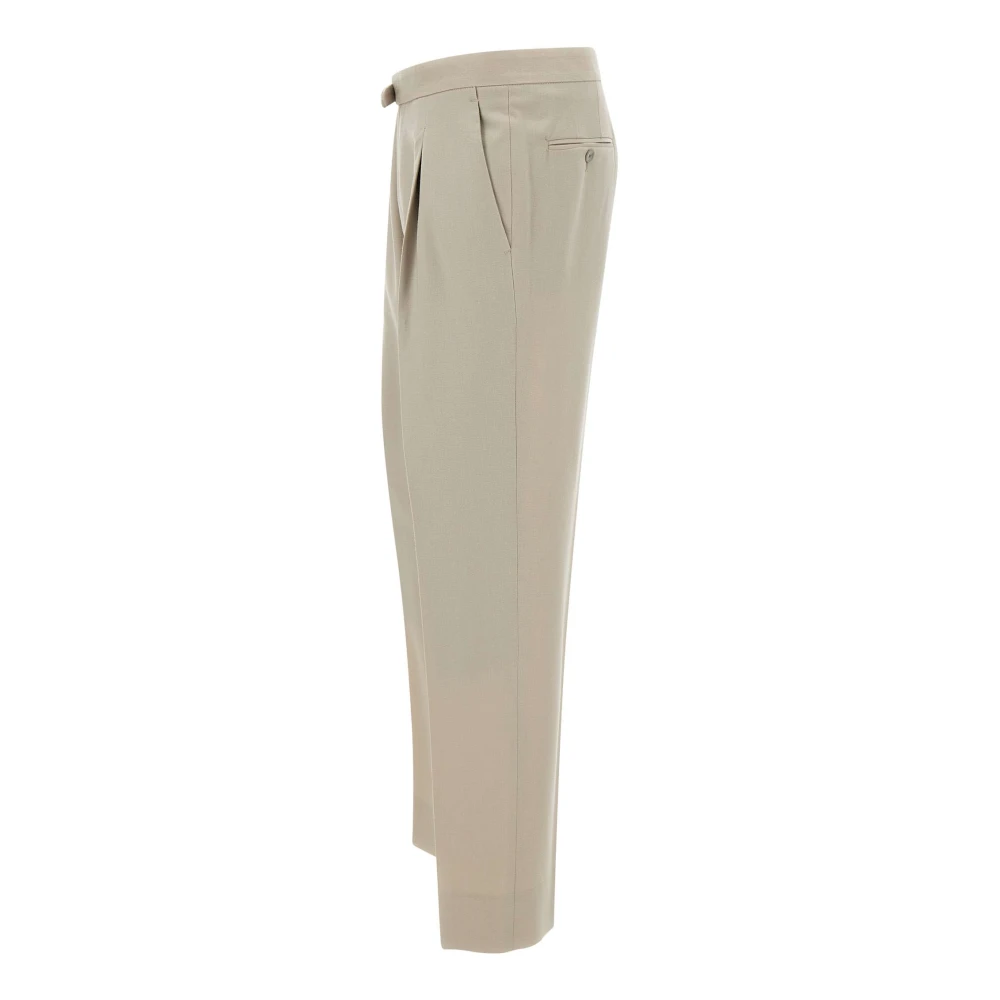 Briglia Beige Wol Kasjmier Flanel Broek Beige Heren
