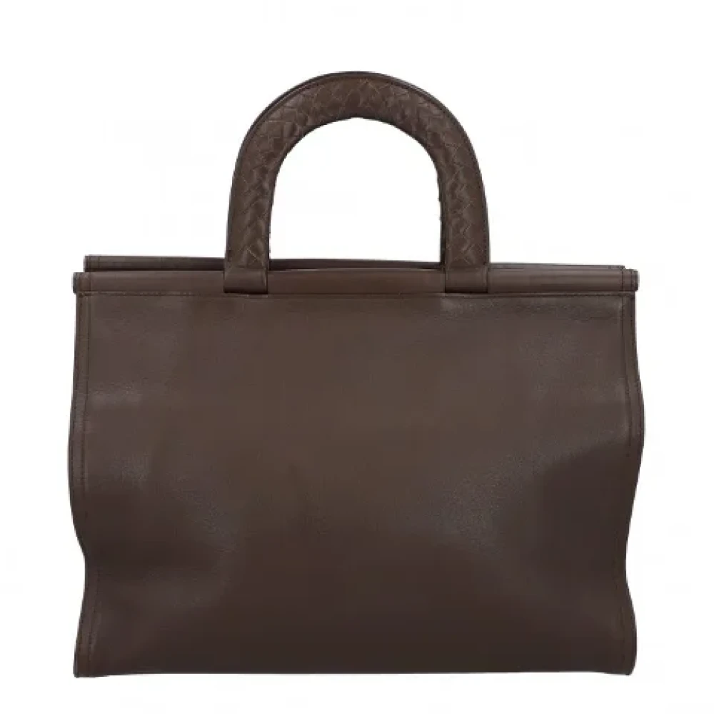 Bottega Veneta Vintage Pre-owned Leather handbags Brown Dames