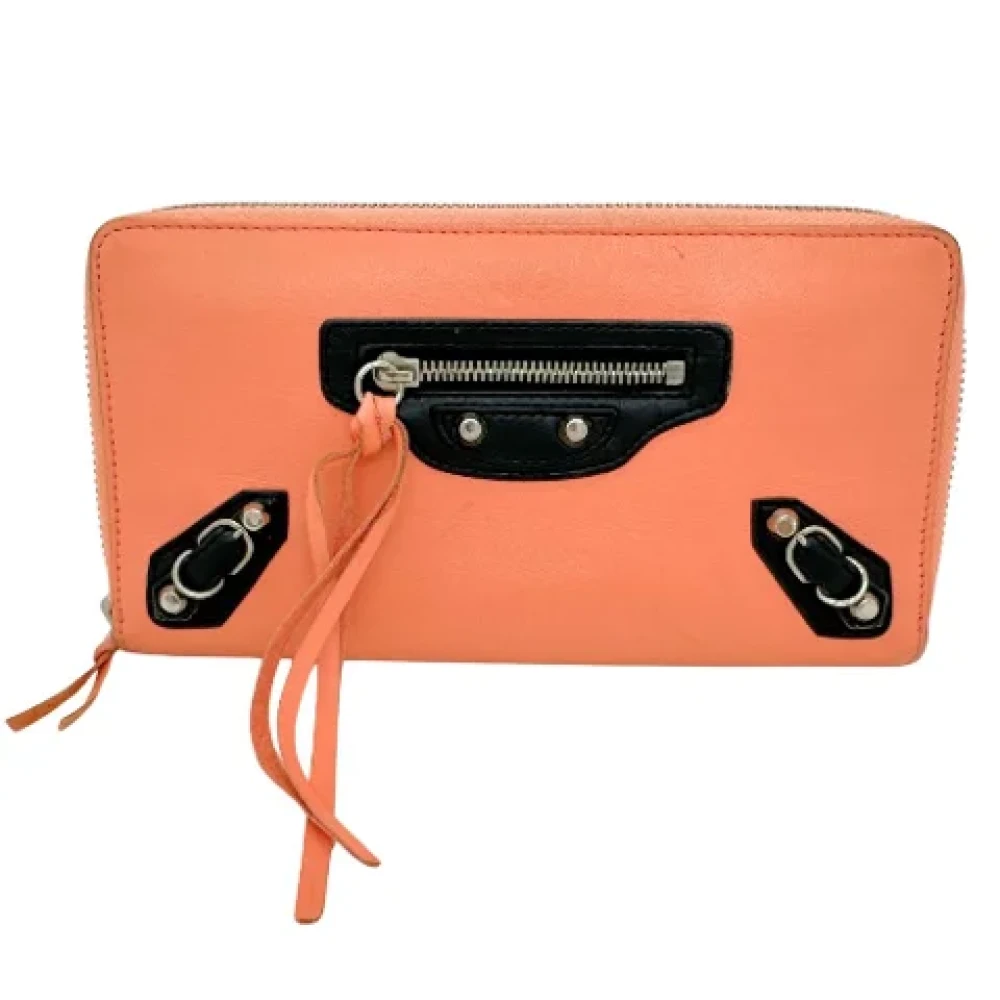 Balenciaga Vintage Pre-owned Leather wallets Pink Dames