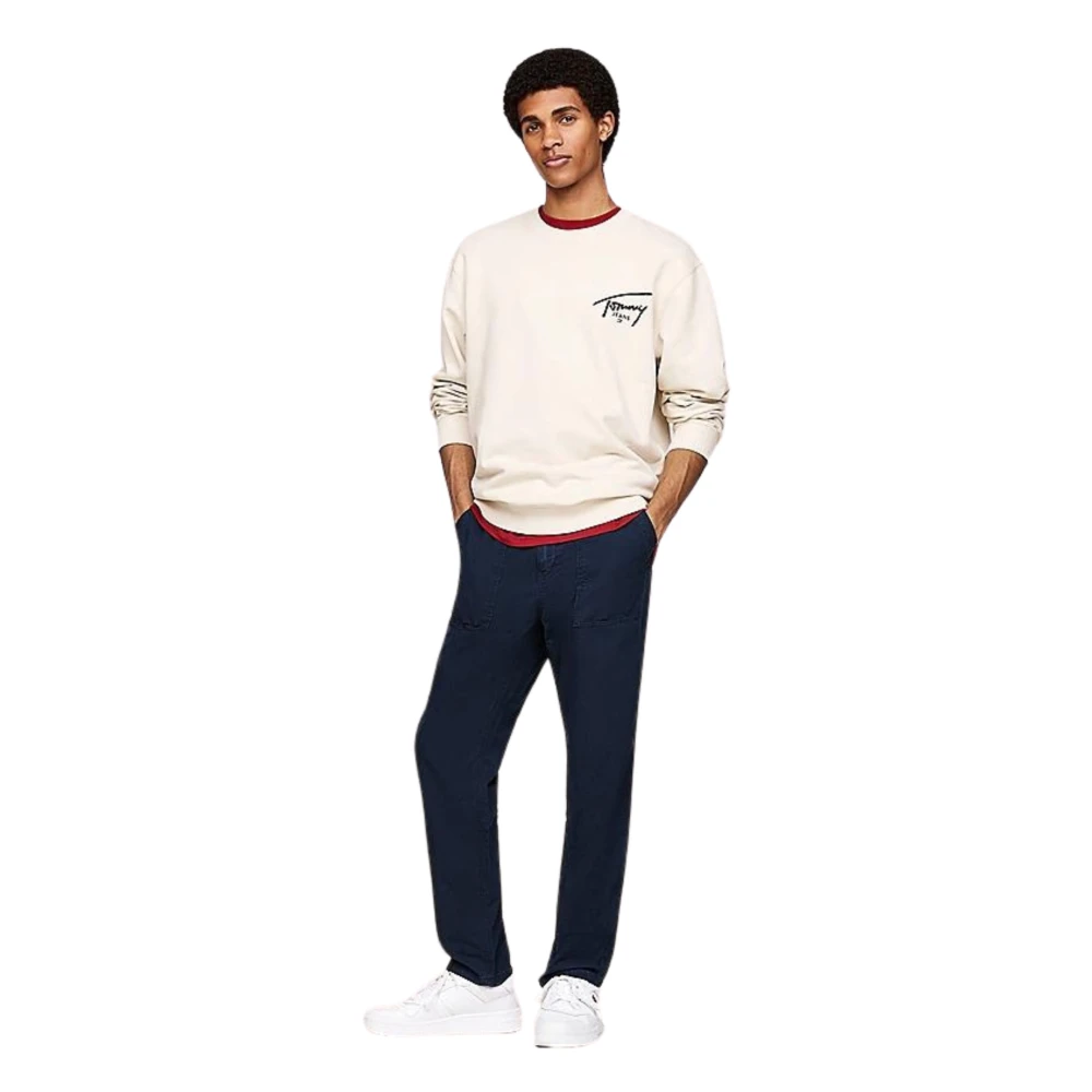 Tommy Hilfiger Blauwe Chino Broek van Katoenstof Blue Heren