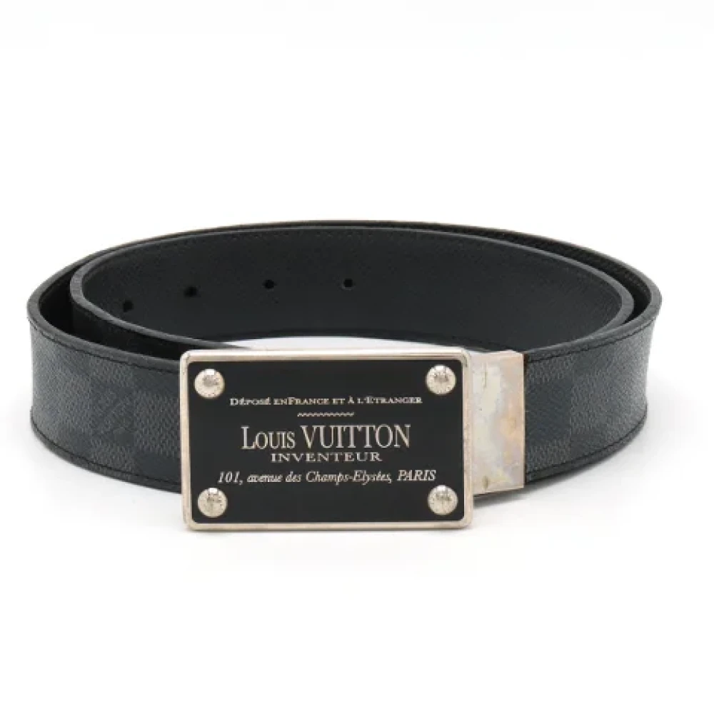 Louis Vuitton Vintage Pre-owned Canvas belts Black Heren