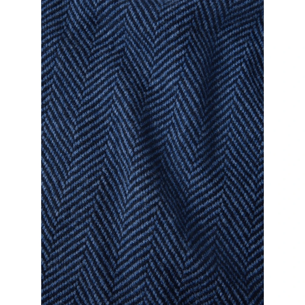 BRUNELLO CUCINELLI Marineblauwe Cashmere Textuur Sjaal Blue Dames