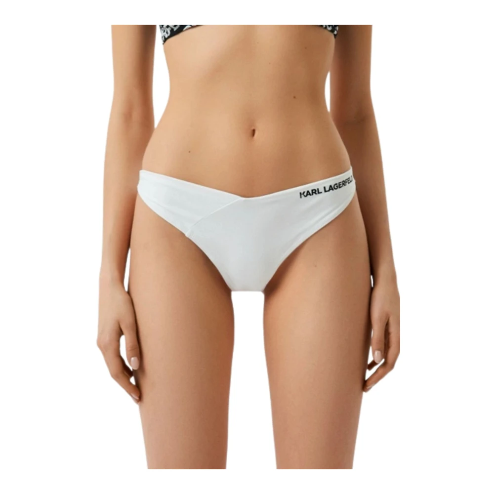 Karl Lagerfeld V-Shape Bikini Bottoms voor vrouwen White Dames