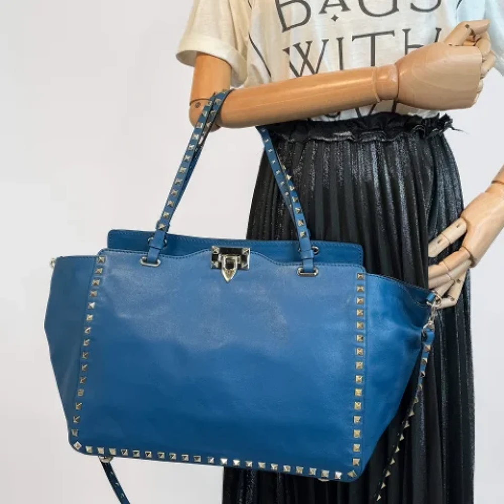 Valentino Vintage Pre-owned Leather handbags Blue Dames