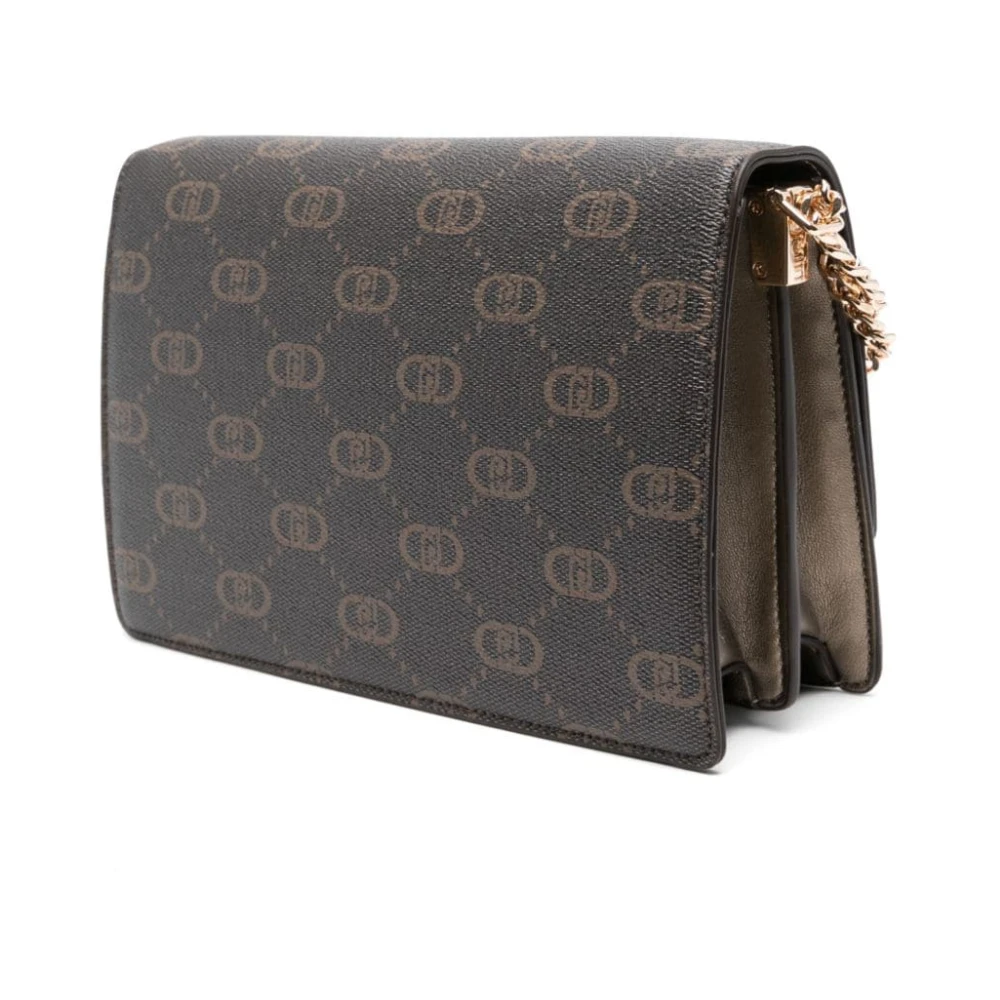 Liu Jo Bruin Faux Leren Logo Print Tas Brown Dames