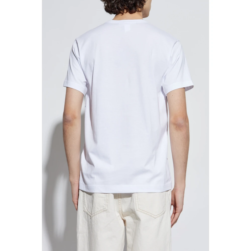 Comme des Garçons T-shirt met kleurrijke print White Heren