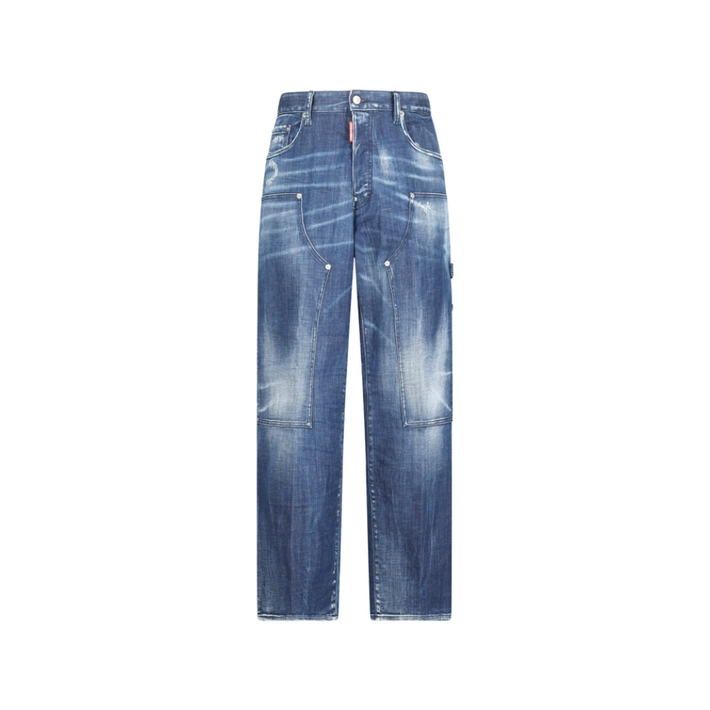 Dsquared2 Dark Milky Way Wash 642 Jeans - Male - Straight Fit Jeans - Blue - M - Jeans