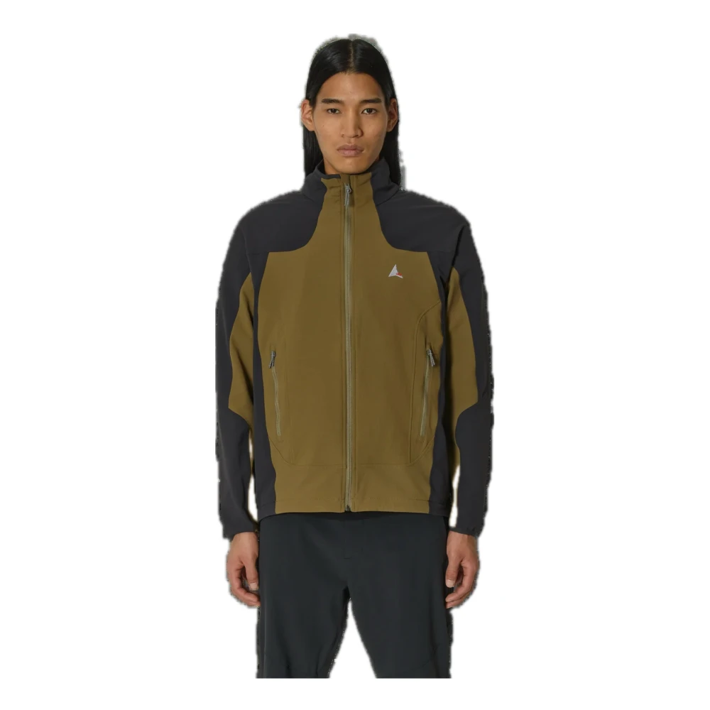 ROA Zwarte Softshell Jas met Logo Grafisch Green Heren
