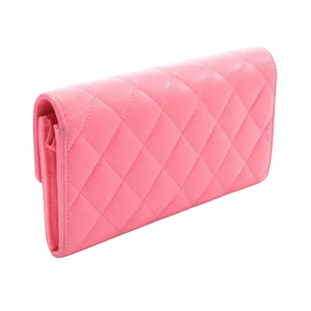 Chanel Vintage Pre-owned Leather wallets Pink Dames