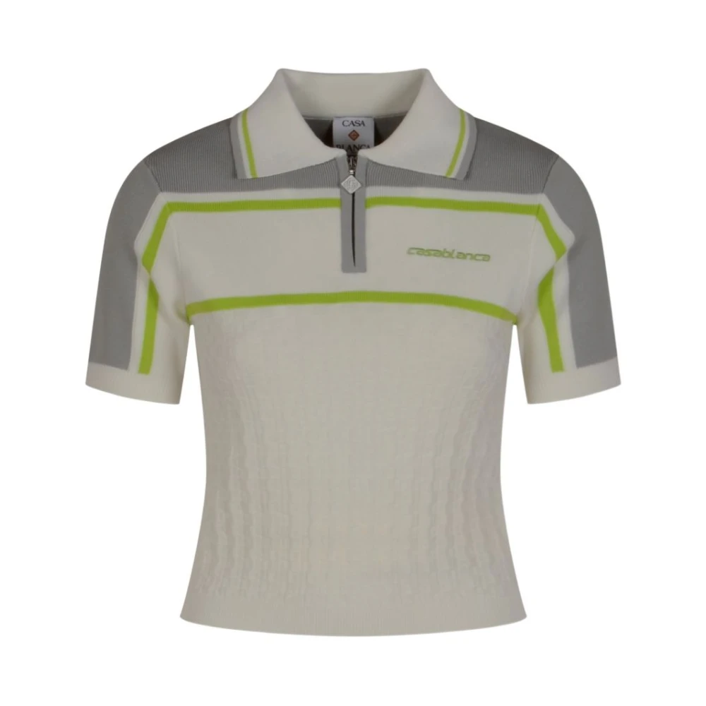Casablanca Women's Multicolor Tennis Polo Shirt - Polo Shirts - L - Tops